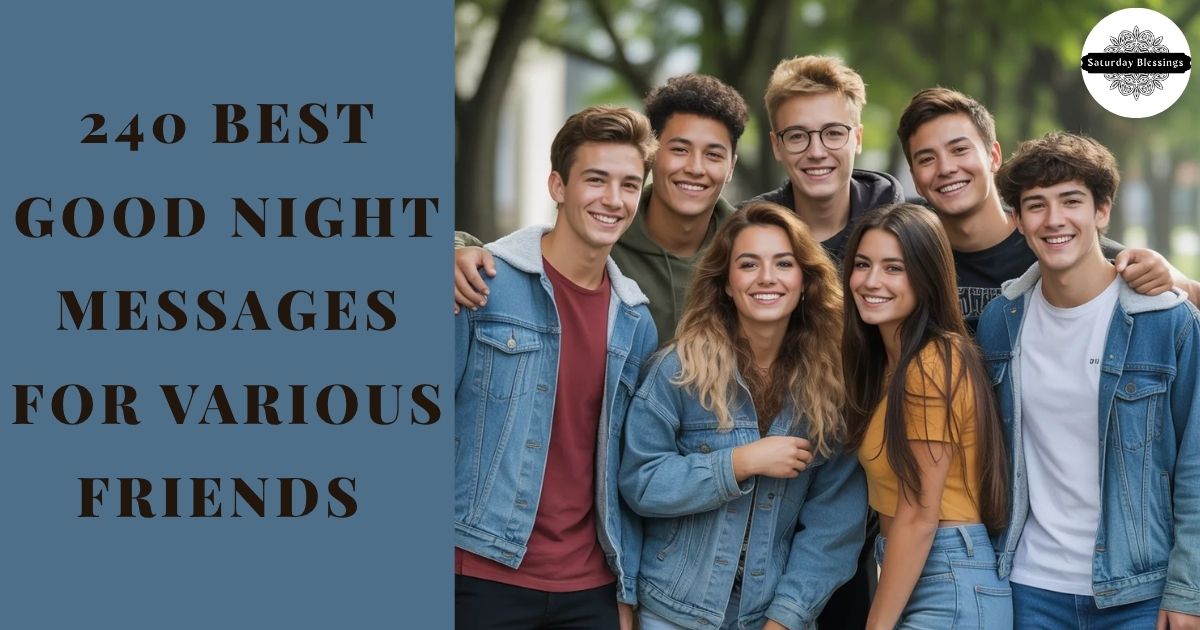 Good Night Messages for Various Friends